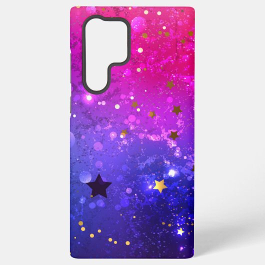 Glanzende roze blauwe achtergrond samsung galaxy hoesje (Achterkant)