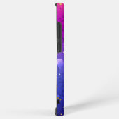 Glanzende roze blauwe achtergrond samsung galaxy hoesje (Rechterkant)