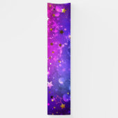 Glanzende Roze Blauwe Achtergrond Spandoek (Verticaal)