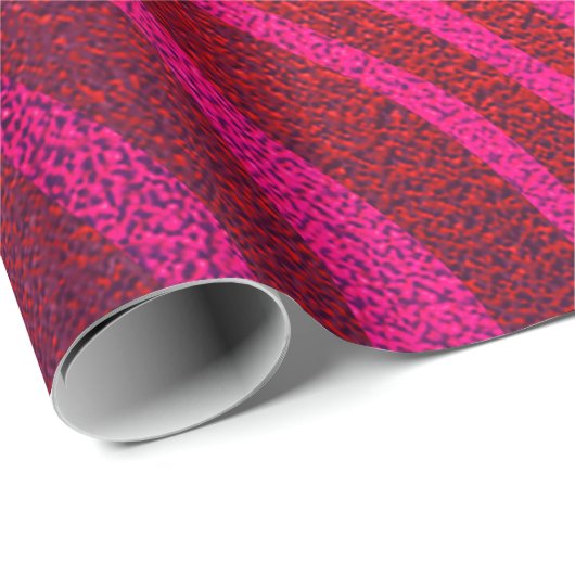 Glanzende roze Glam Zebra Dierenprint Girly Party Cadeaupapier (Rol Hoek)