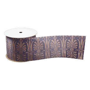 Glanzende Roze Gouden Folie en Lavendel Art Deco Lint