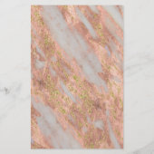 Glanzende Roze Marmer Abstracte Visagist Flyer (Achterkant)