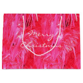 Glanzende roze Merry Christmas Gift Bag Custom Large Cadeautasje (Voorkant)