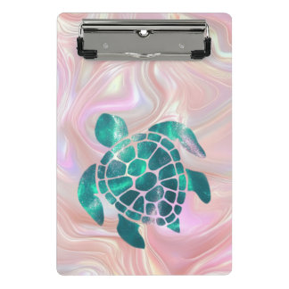 Glanzende schildpad mini klembord