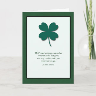 Glanzende Shamrocks St. Patrick's Dag Kaart