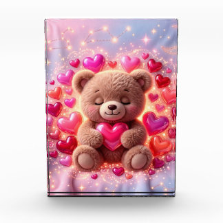 Glanzende Teddy Liefde Foto Blok 💖Foto Blok