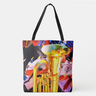 Glanzende Tenor Tuba Brass Marching Band Muziek Draagtas