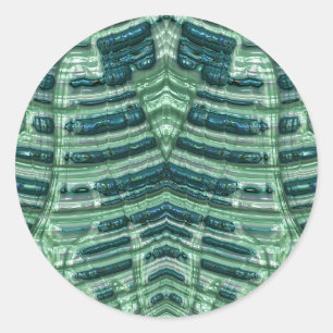 Glanzende tinten groen ~ Classic Round Sticker