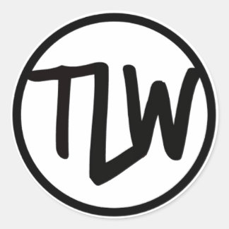 Glanzende TLW-logo-sticker Ronde Sticker