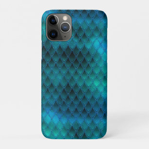 Glanzende Turquoise & Glitterende Dragonschubben iPhone 11 Pro Hoesje
