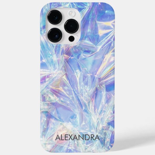 Glanzende Verfrommelde Folie Iridescent Wrap Custo Case-Mate iPhone Case (Achterkant)