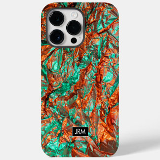 Glanzende verfrommelde Folie iriserende aangepaste iPhone 14 Pro Max Hoesje