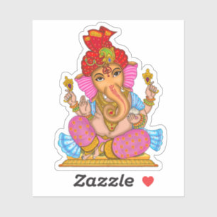 Glanzende Waterdichte Sticker van Heer Ganesha
