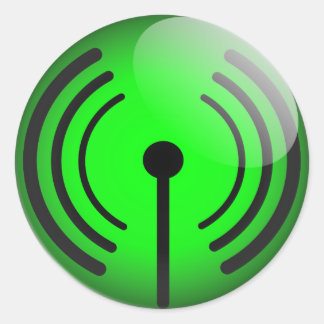 Glanzende wifi-sticker ronde sticker