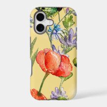 Glanzende Wildflower Vlinder iPhone 17 Hoesje