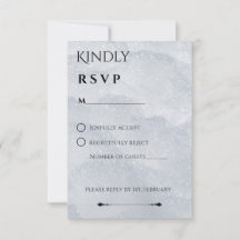 Glanzende Winter RSVP Kaart
