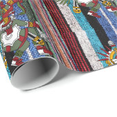 Glanzende wrappers, stripe Aztec Cadeaupapier (Rol Hoek)