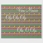 Glanzende wrapping Paper Viva Mexican Ole Ola Cadeaupapier (Vlak)