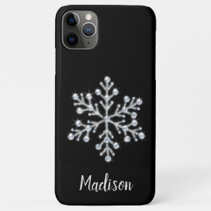 Glanzende Zwarte Monogram iPhone Hoes
