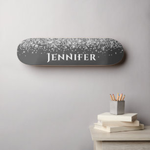 Glanzige faux Glitter Aesthetics Skateboard
