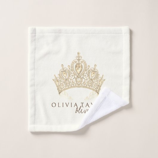 Glanzrijke ivoor gouden persoonlijke badhanddoek  bad handdoek (Wasdoekje)