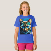 Glare of the Night - Kids Basic Cat T-Shirt (Devant entier)