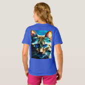 Glare of the Night - Kids Basic Cat T-Shirt (Dos entier)