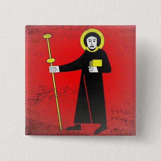 Glarus Vierkante Button 5,1 Cm (Voorkant)