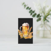 Glas bier | biertuin | tarwe visitekaartje (Staand voorkant)