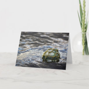 Glas Drijvende Vissersbol Portret Kaart