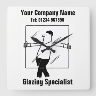 Glas en Glazing Business Kantoor Wall Clock Vierkante Klok