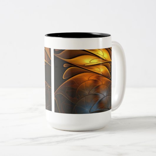 Glas en goud tweekleurige koffiemok (Voorkant rechts)