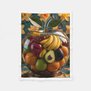 Glas Fruit Appel Kom Dekbed Fleece Deken