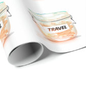 Glas geld reizen pot cadeaupapier (Rol Hoek)