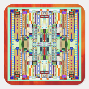 GLAS IN LOOD 2 VIERKANTE STICKER