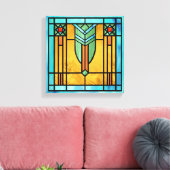GLAS IN LOOD 3 CANVAS AFDRUK (Insitu (Woonkamer))