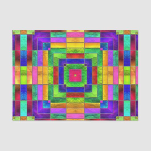 Glas in lood 7 tissuepapier (Voorkant)