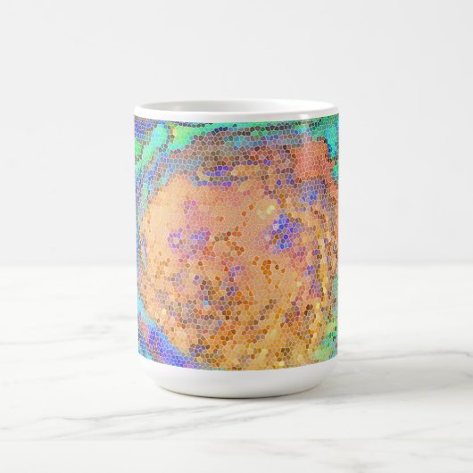 Glas in lood Abalone Shell Abstracte mozaïek Koffiemok (Center)