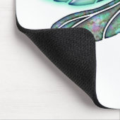 Glas in lood & Abalone Shell Dragonfly Muismat (Hoek)