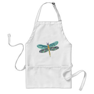Glas in lood & Abalone Shell Dragonfly Standaard Schort