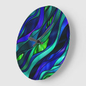 Glas in lood Abstract Grote Klok (Hoek)