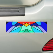 Glas in lood Abstract ontwerp Bumpersticker (Op auto)