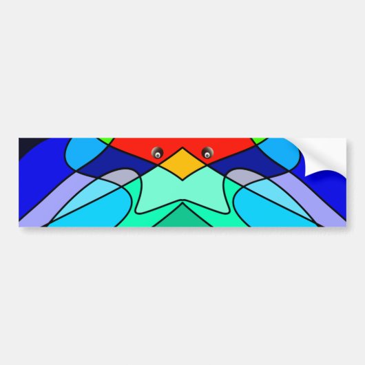 Glas in lood Abstract ontwerp Bumpersticker (Voorkant)