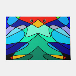 Glas in lood Abstract ontwerp Deurmat