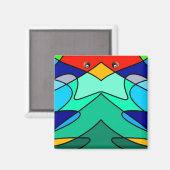 Glas in lood Abstract ontwerp Magneet (Voorkant / Achterkant)