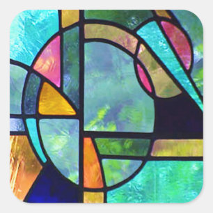 Glas in lood Abstracte 1 Sticker