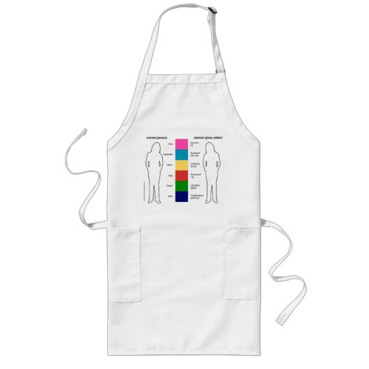 Glas in lood Addict Apron Lang Schort (Voorkant)