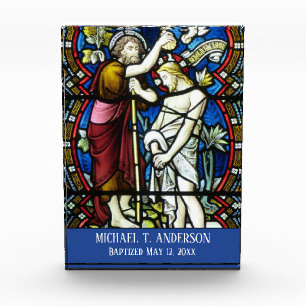 Glas in lood Adult Baptism Jesus St. John Baptist Fotoblokken