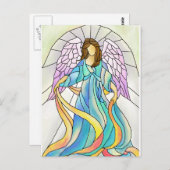 Glas in lood Angel Briefkaart (Voorkant / Achterkant)