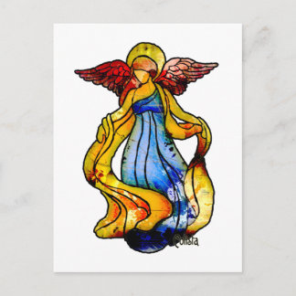 Glas in lood Angel Briefkaart